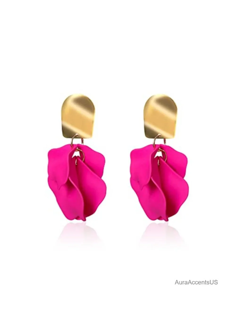 Boho Floral Tassel Earrings - Acrylic Droplet Dangle for Women